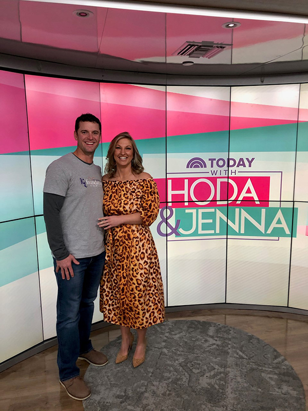 Ryan and Allie Ladd after Allie was part of an ‘ambush makeover’ on NBC’s live TODAY show with Hoda & Jenna