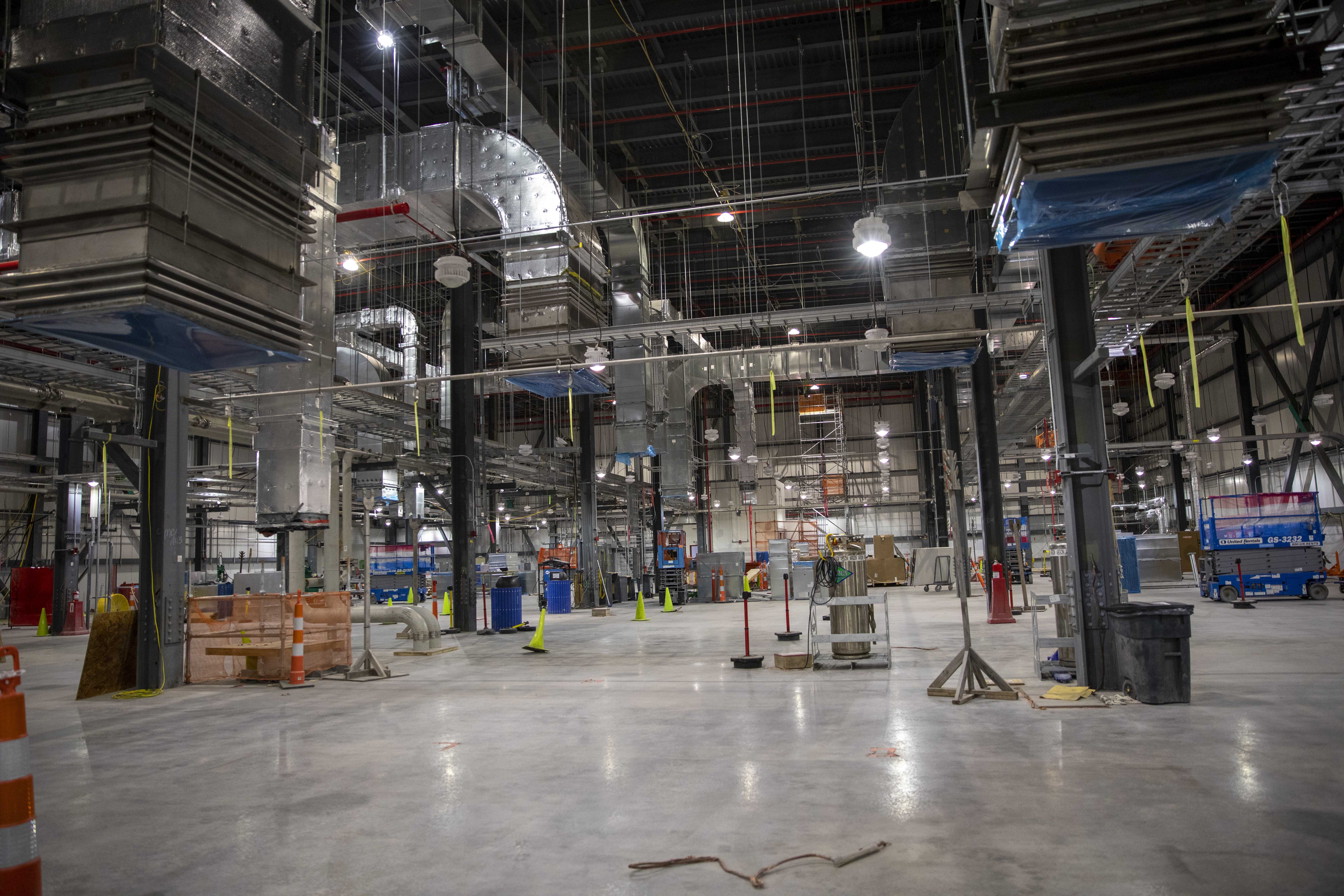 The Mechanical Electrical Building (MEB) continues to work through final construction activities to support turn-over to start-up in July and August