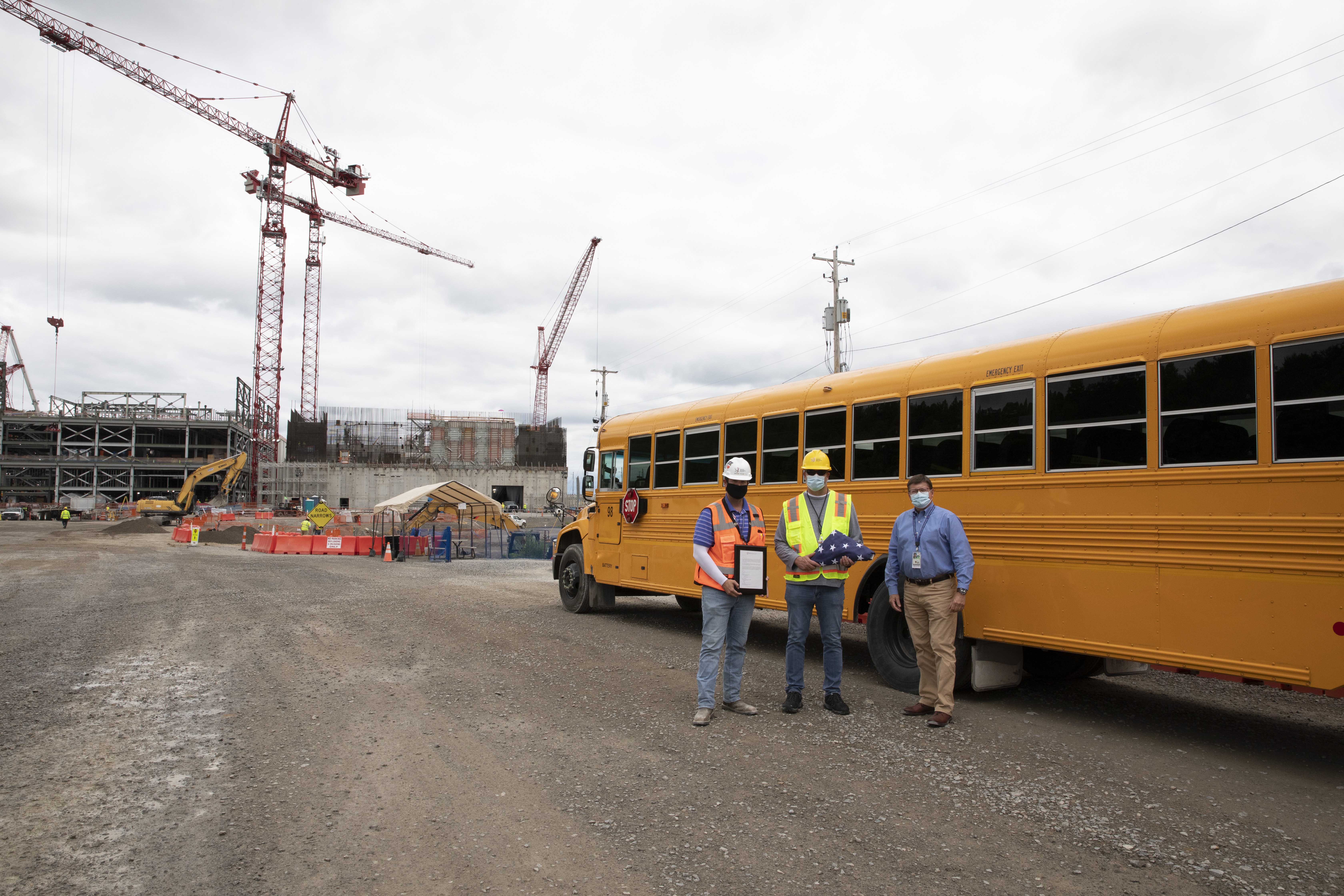 The UPF Project recognizes Lynch Bus Lines, a local school bus contractor, for their assistance during COVID-19 operations