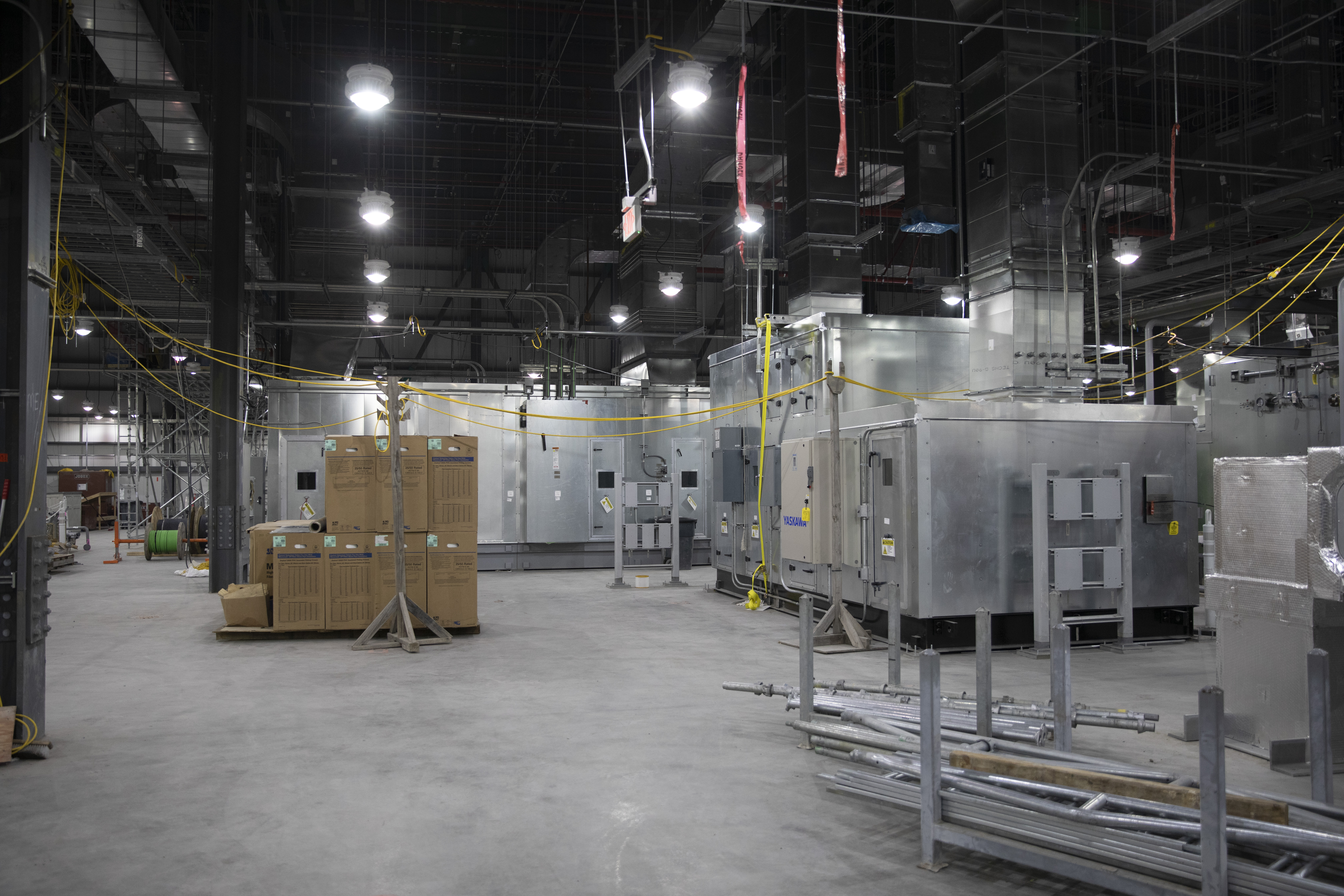 The Mechanical Electrical Building houses all of the Uranium Processing Facility’s air handling units, which will be used to regulate and circulate the air throughout each building.