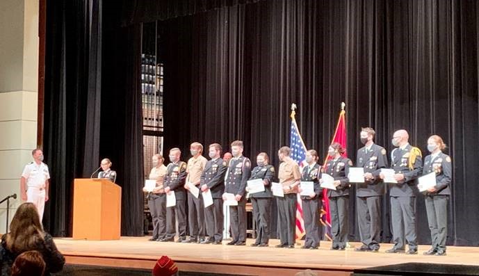 Cadets who started the Navy Junior ROTC program in 2017 are now seniors and “plank owners.” title=