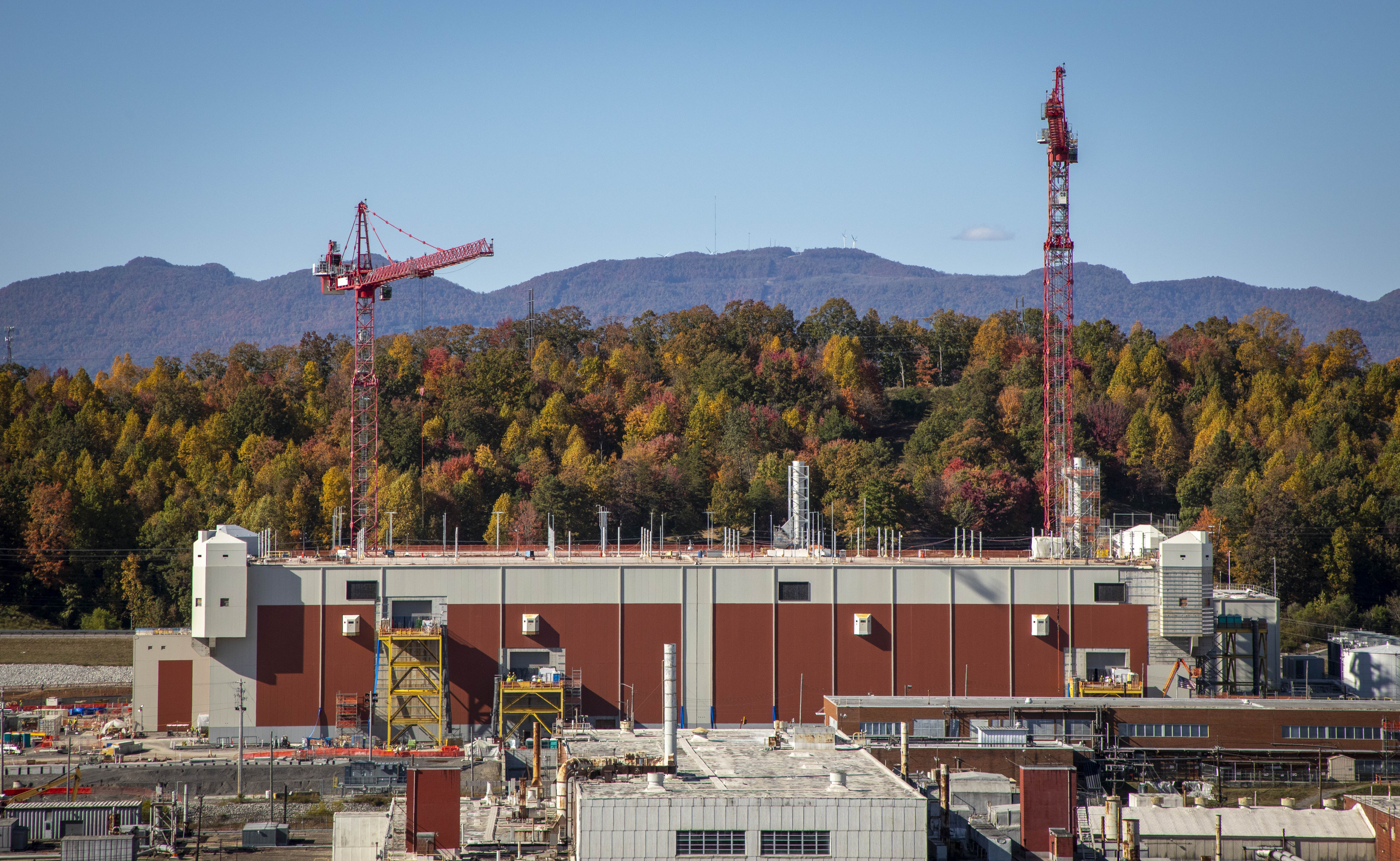 Fall colors surrounding the Main Process Building 