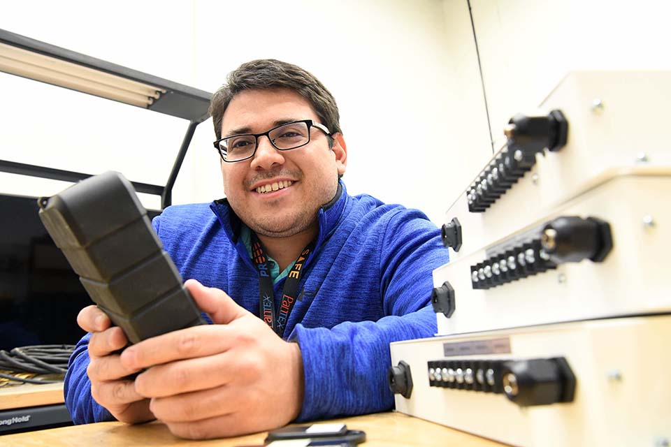 Pantex Development Engineer Paul Aguirre of the Tracking and Sensor Networks Integrated Project Team