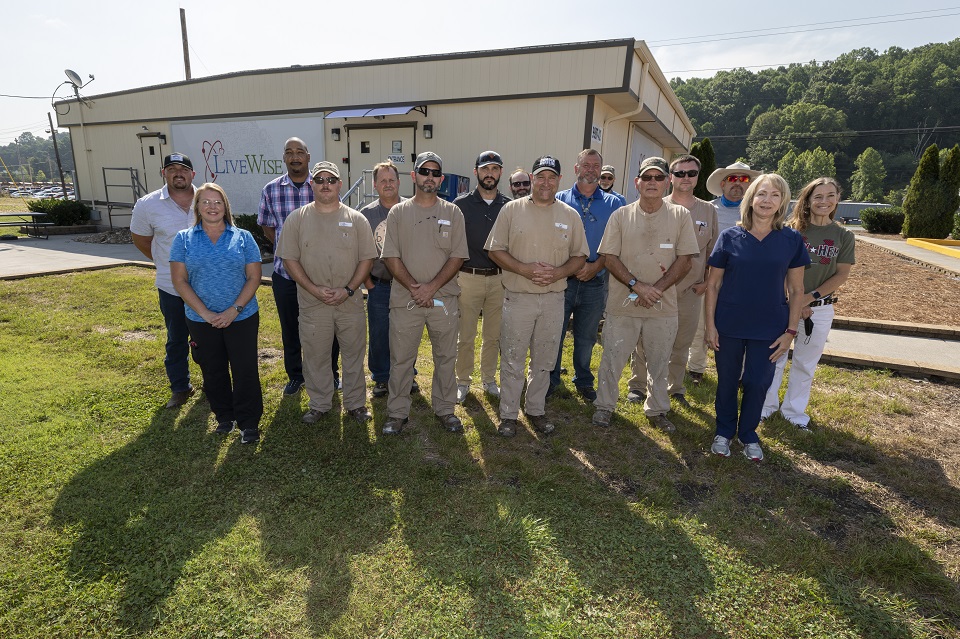 Members of the crew that made the upgrades possible