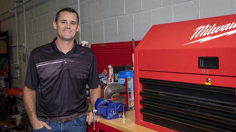 Jonathan Fleury, a section manager in Fabrication at Y-12