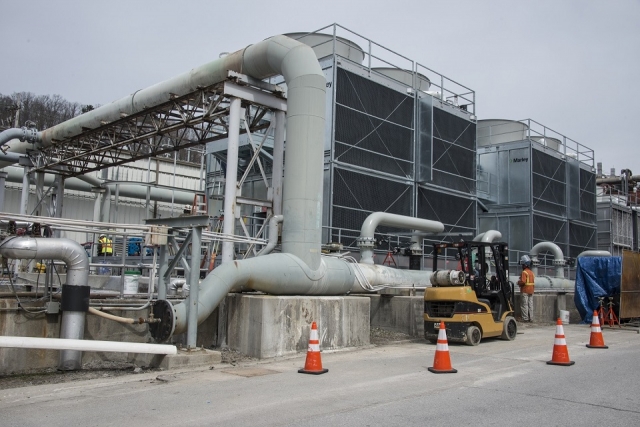 Y-12 has taken advantage of the energy saving funding opportunities provided by Energy Savings Performance Contracts and has implemented diverse energy improvement projects, such as new high-efficiency cooling towers for the chiller plant.