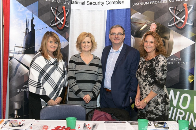 From left: Connie Polson, Lisa Copeland, TVBA Chairman and Founder Jonathan Williams and Elaine Najmola at the Tennessee Veterans Business Association Expo.