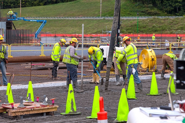 UPF began placing concrete for the structural foundation of the Main Process Building on Sept. 11.