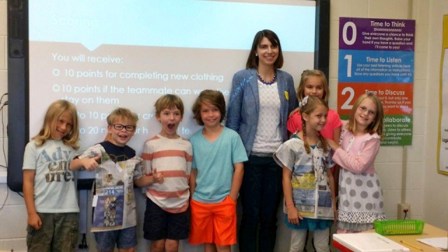 Y-12 engineer Christina Butcher shares her love of science with future scientists at Glenwood Elementary School.