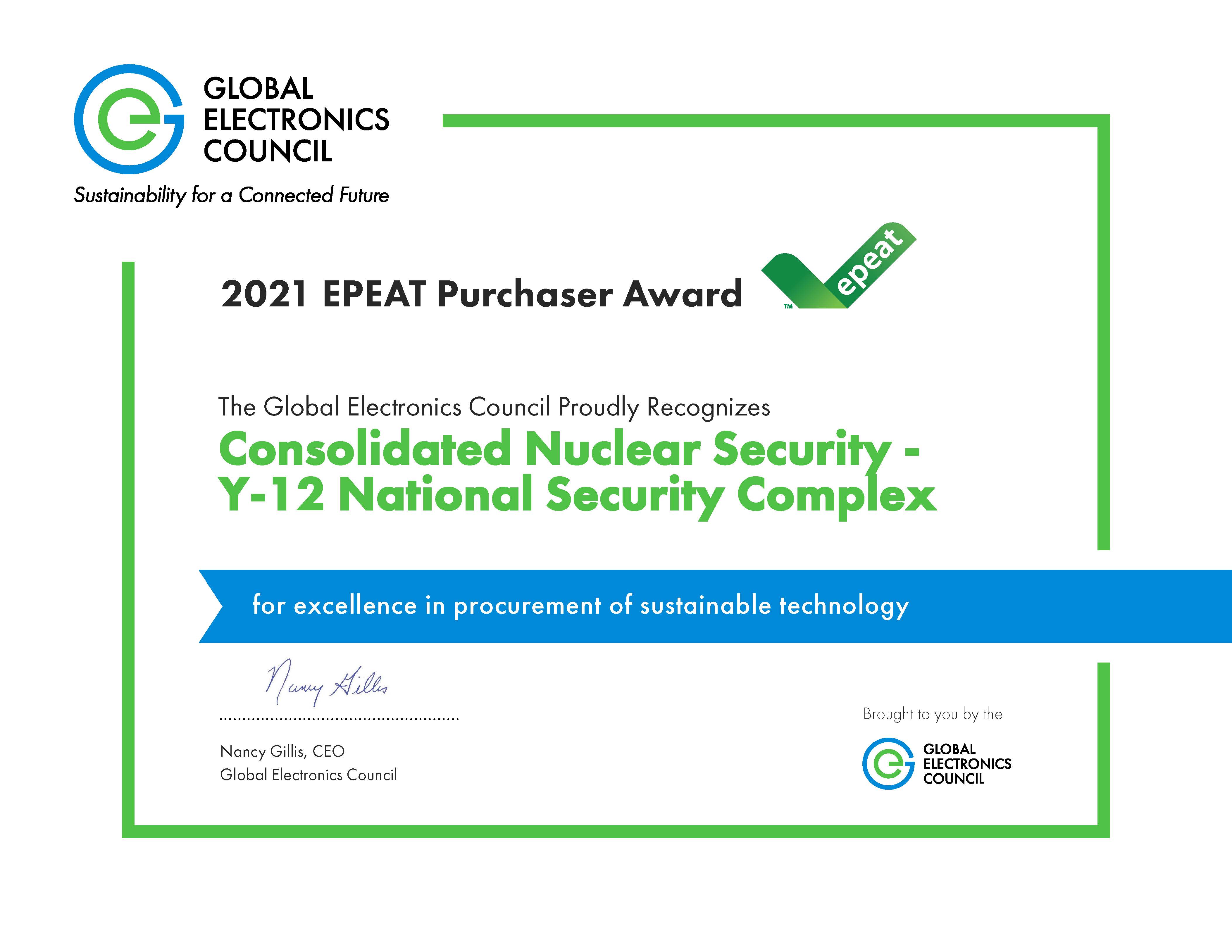 EPEAT Purchaser Award