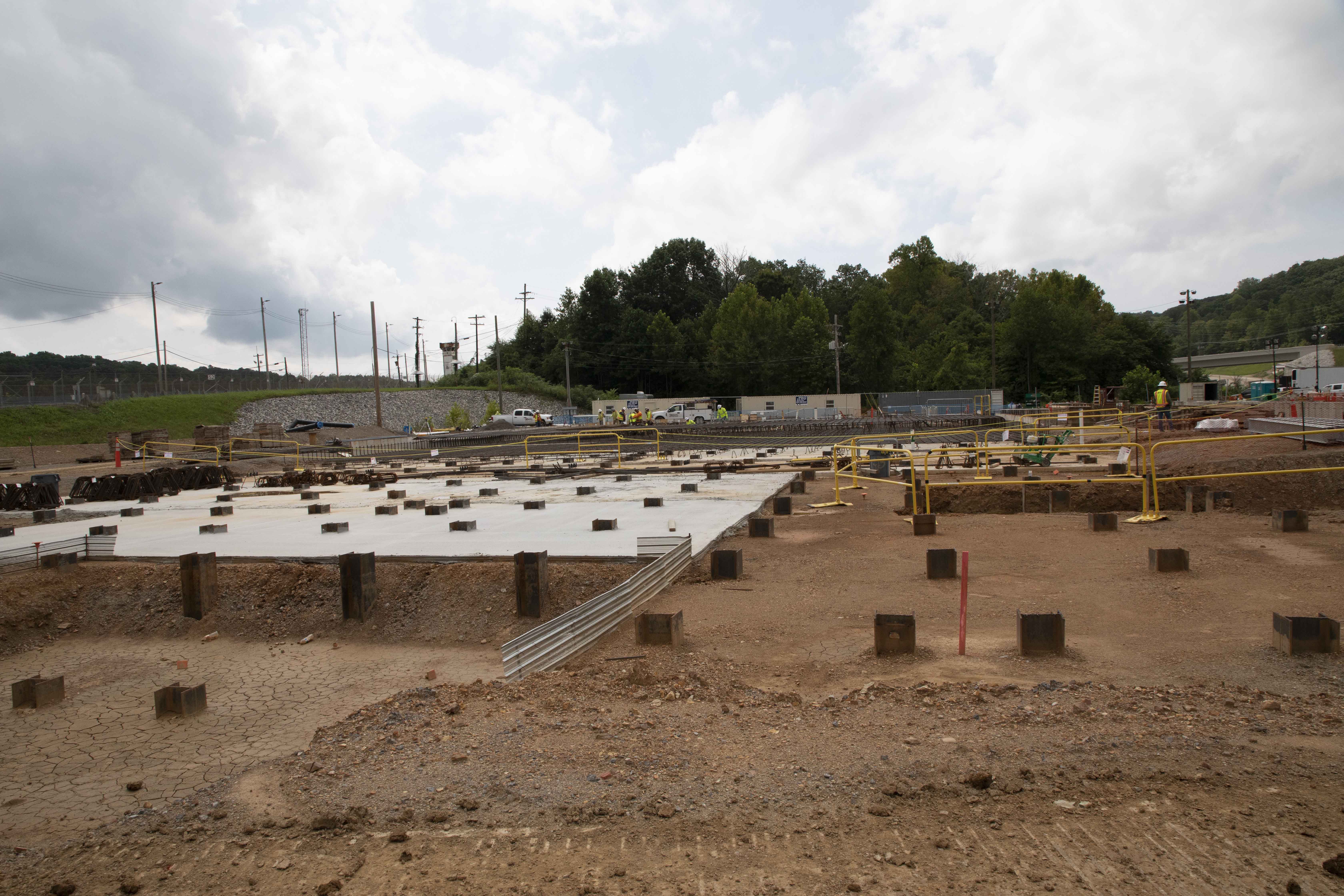 The Process Support Facilities (PSF) is laying the groundwork for vertical construction with the completion of excavation and mud mat placements.