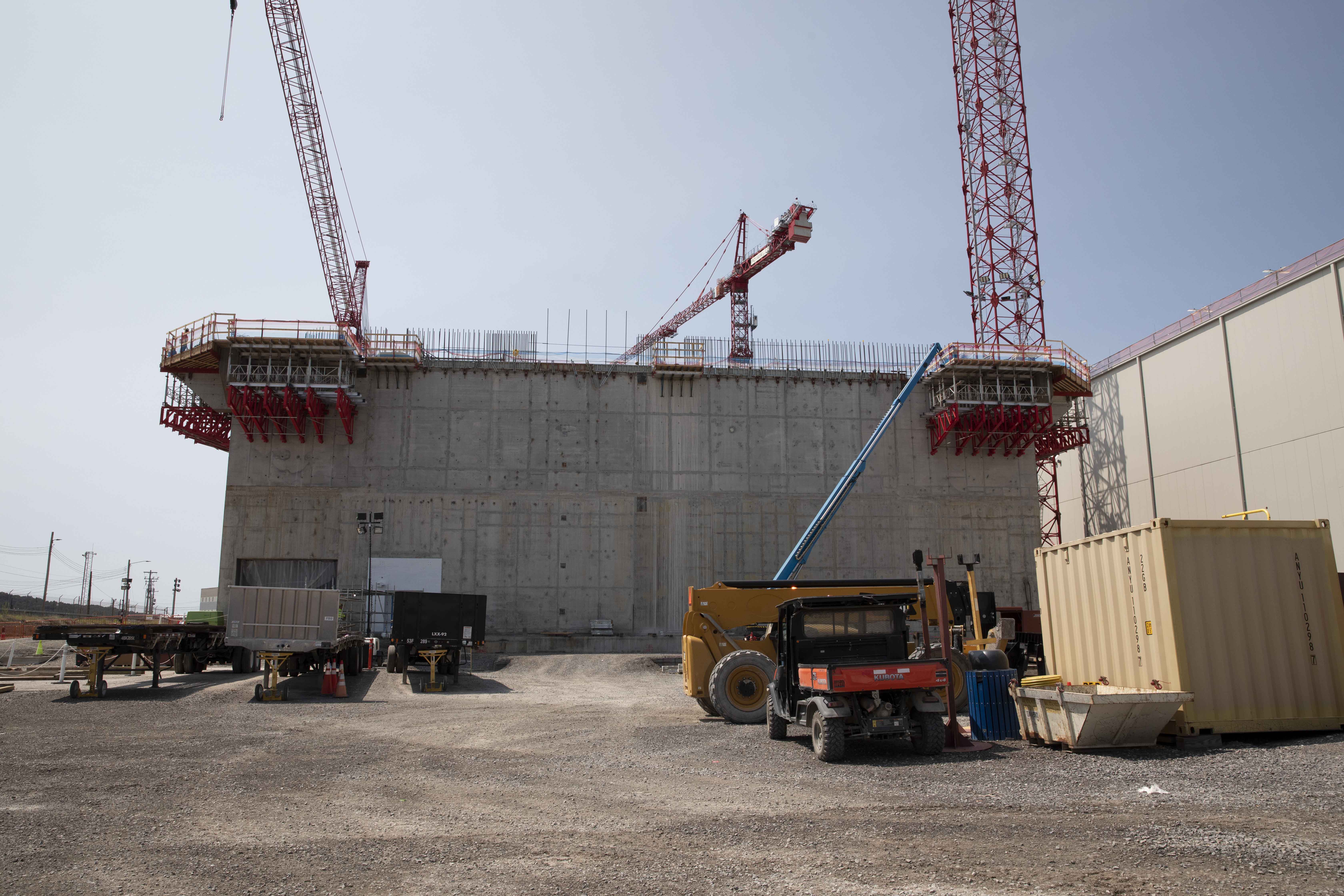 The Main Process Building reached a major milestone as the second elevation walls were completed in August.