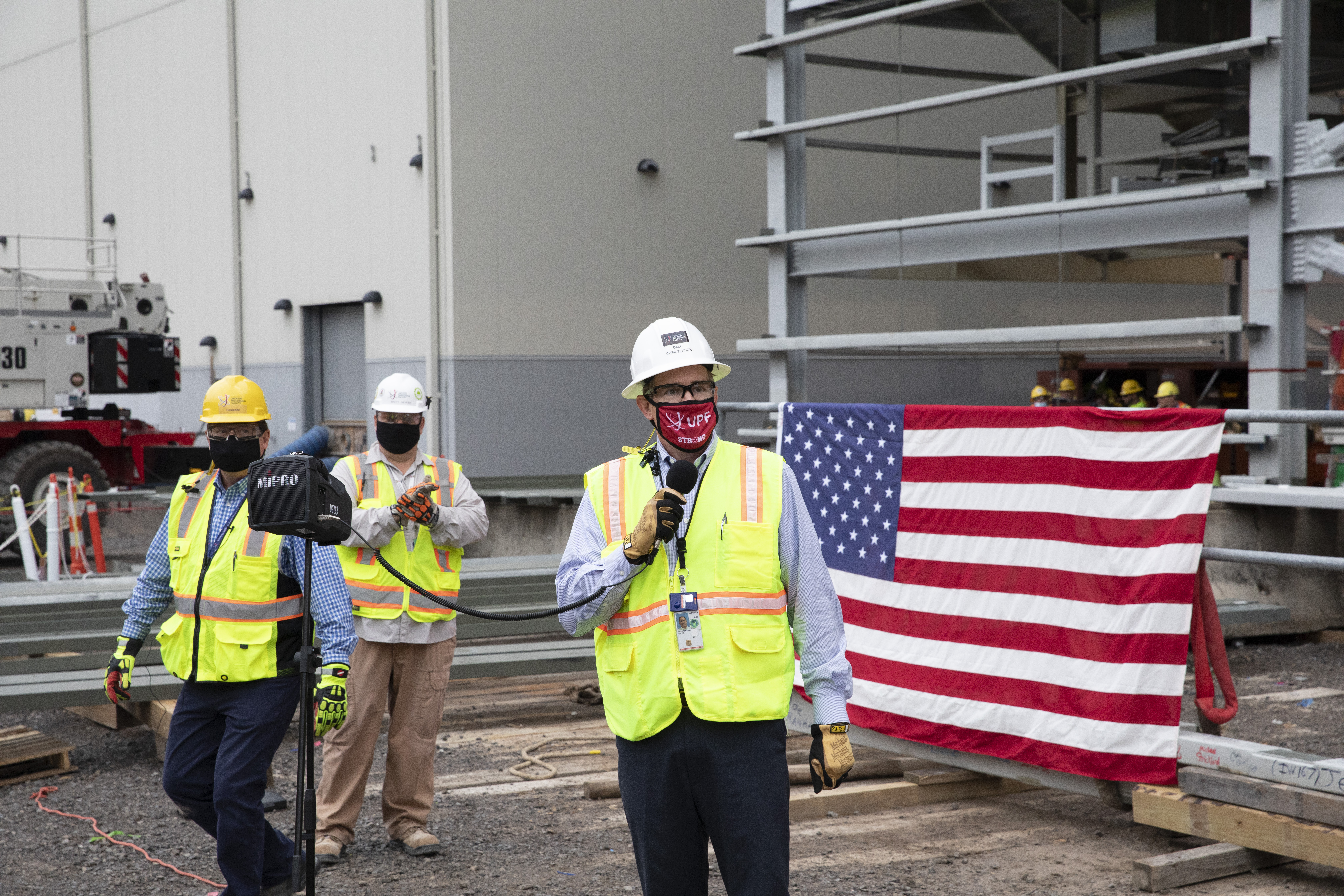 UPF placed the last piece of steel on the Salvage and Accountability with a topping out ceremony on October 26, 2020.