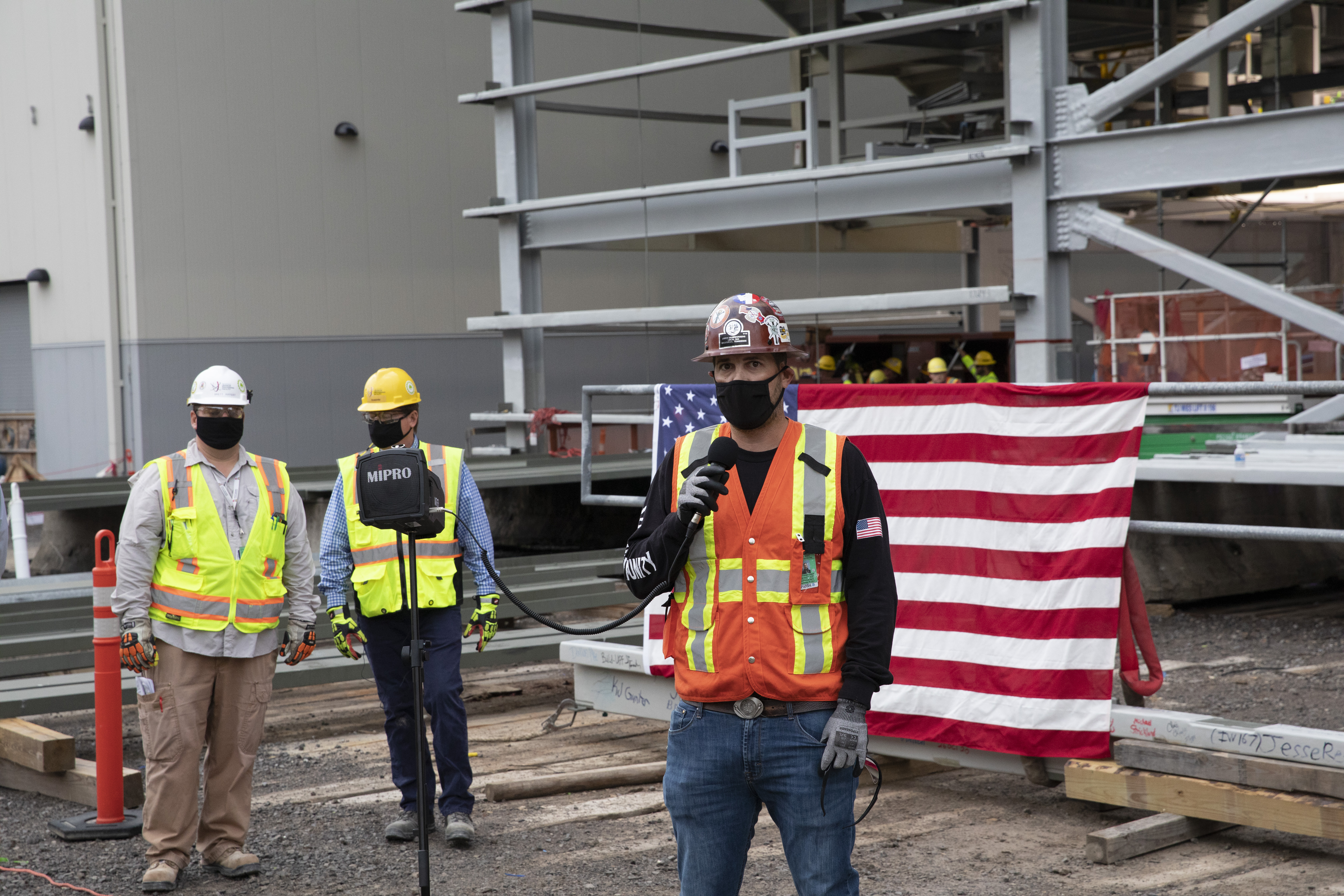 UPF placed the last piece of steel on the Salvage and Accountability with a topping out ceremony on October 26, 2020.