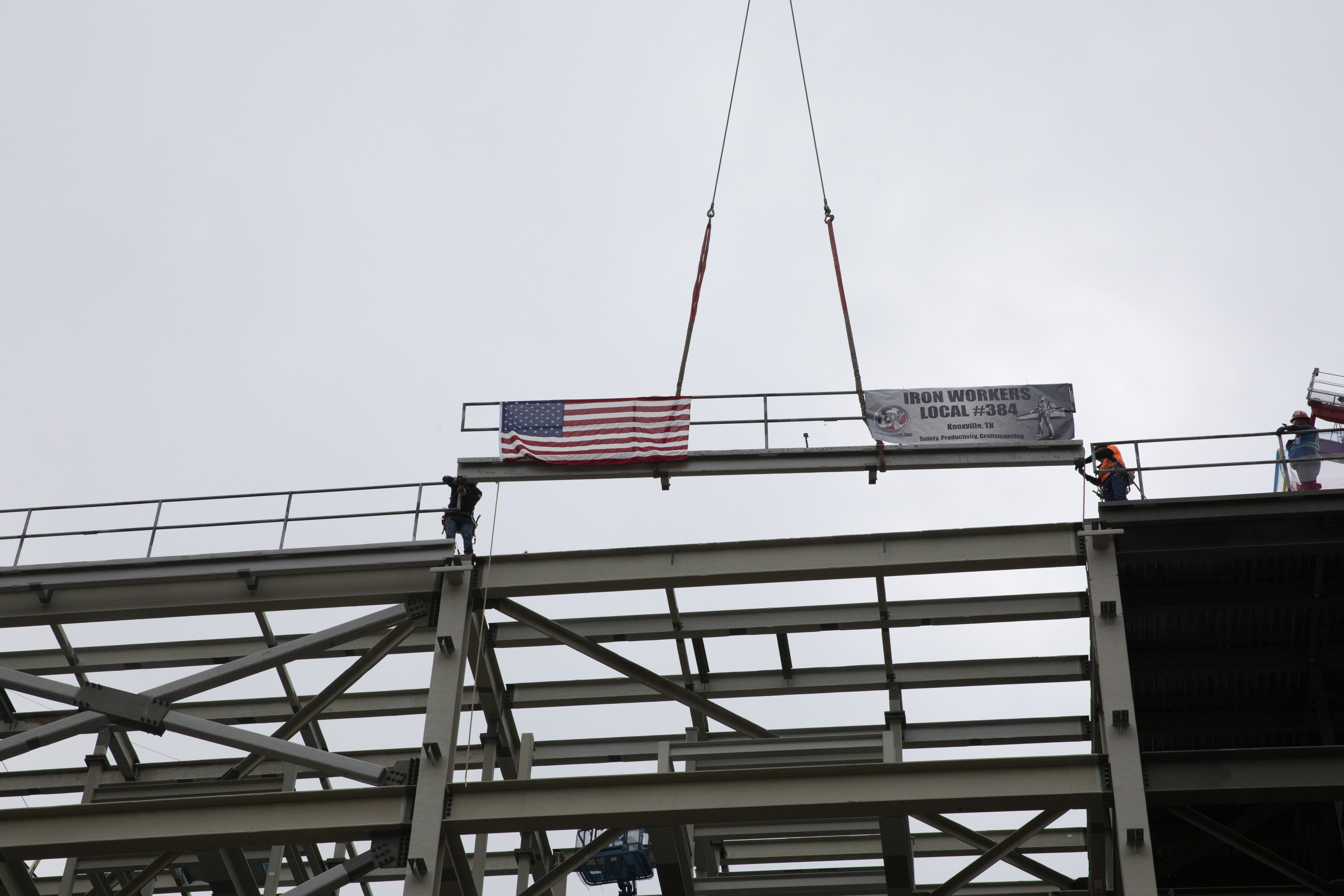 UPF placed the last piece of steel on the Salvage and Accountability with a topping out ceremony on October 26, 2020