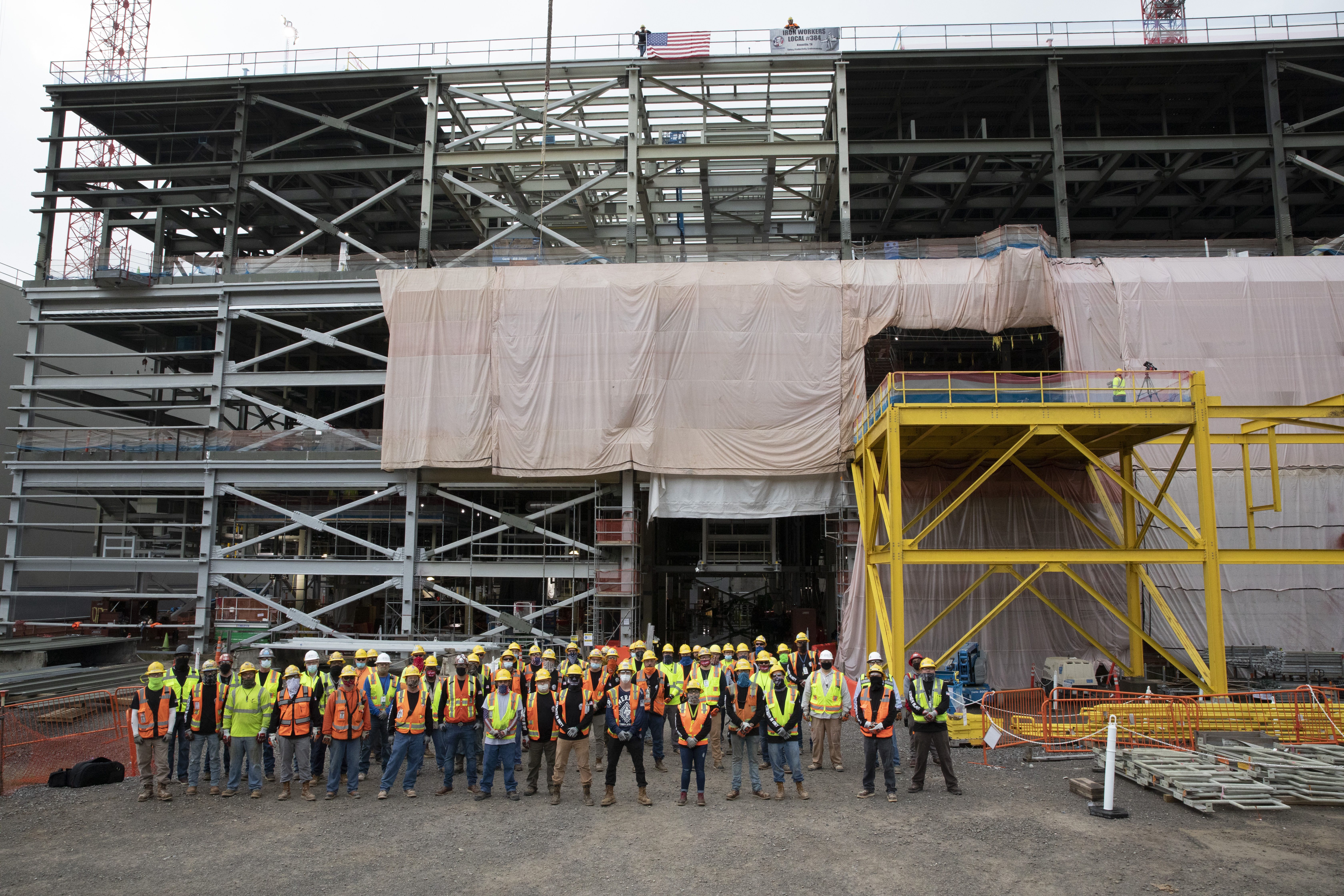 UPF placed the last piece of steel on the Salvage and Accountability with a topping out ceremony on October 26, 2020.