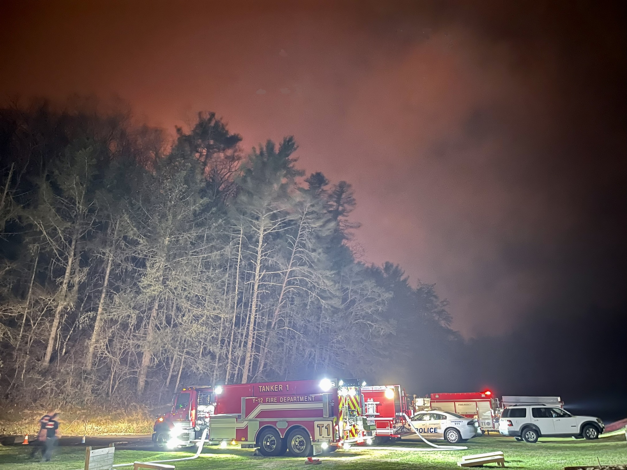 The Y-12 Fire Department sent a tanker to help contain the recent wildfires in Sevier County