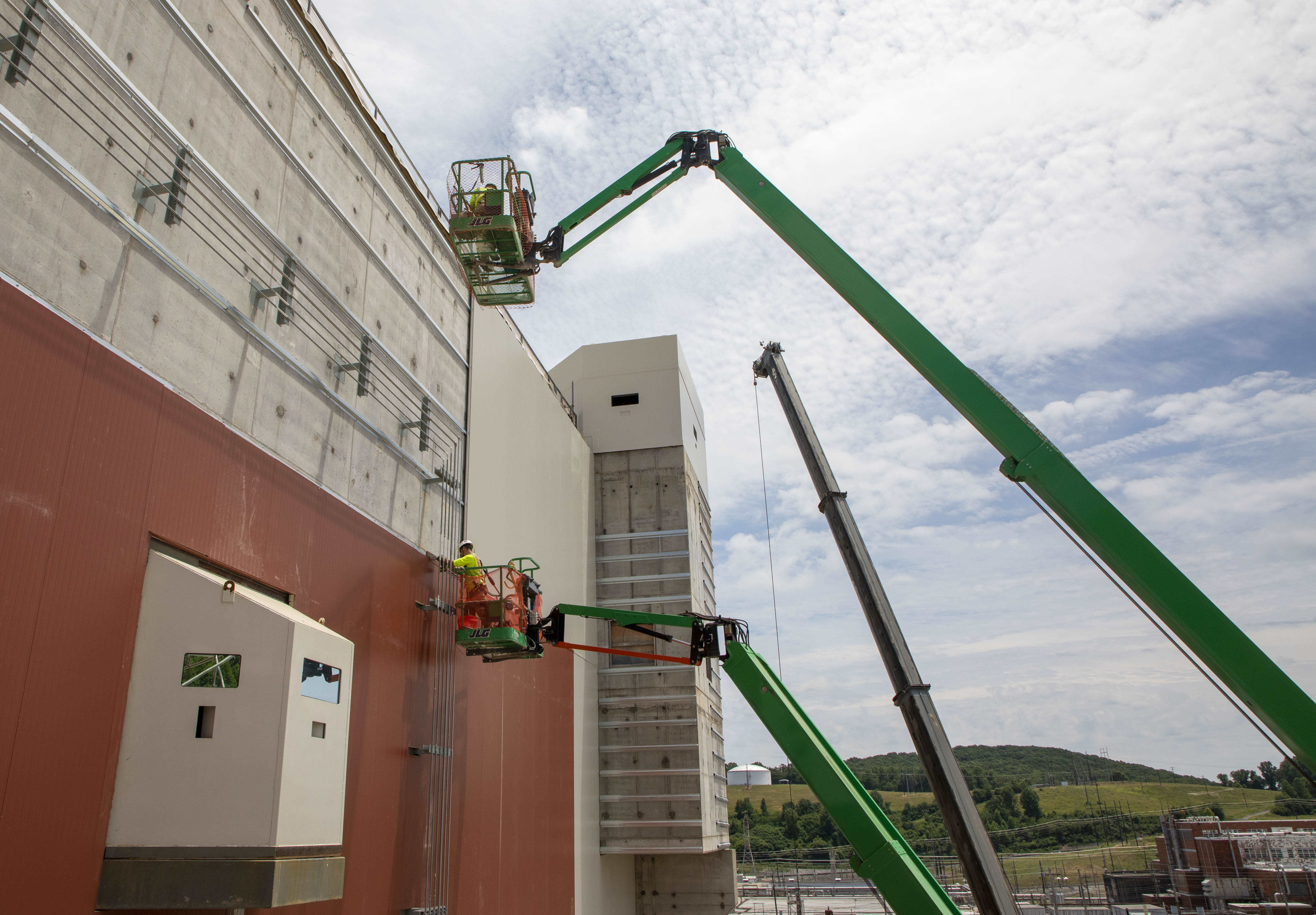 Main Process Building siding installation 