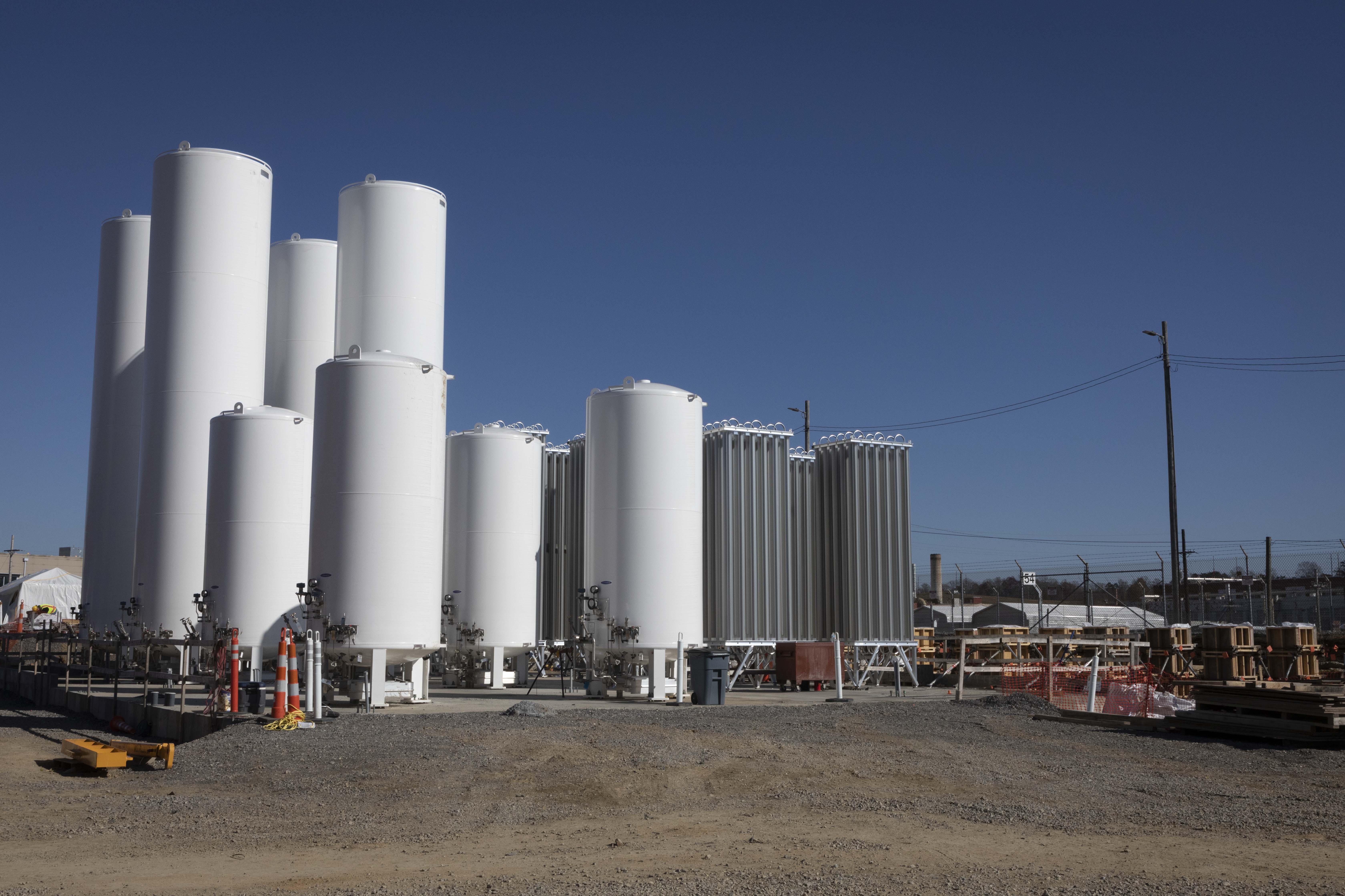 Eight vaporizers at the Process Support Facilities Gas Yard—Process Gas Yard deliveries are complete 