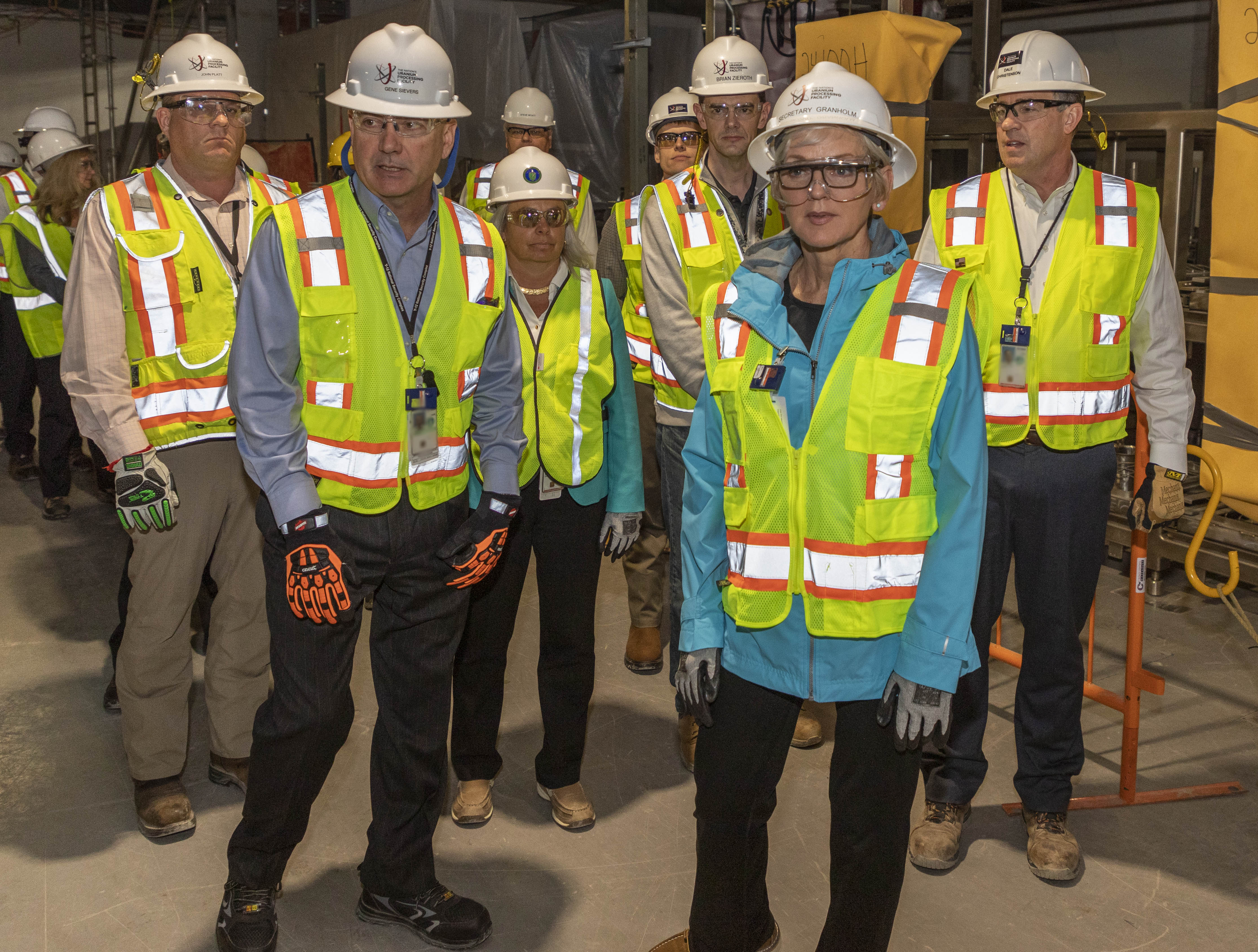 Secretary of Energy Jennifer Granholm visits the UPF Project 