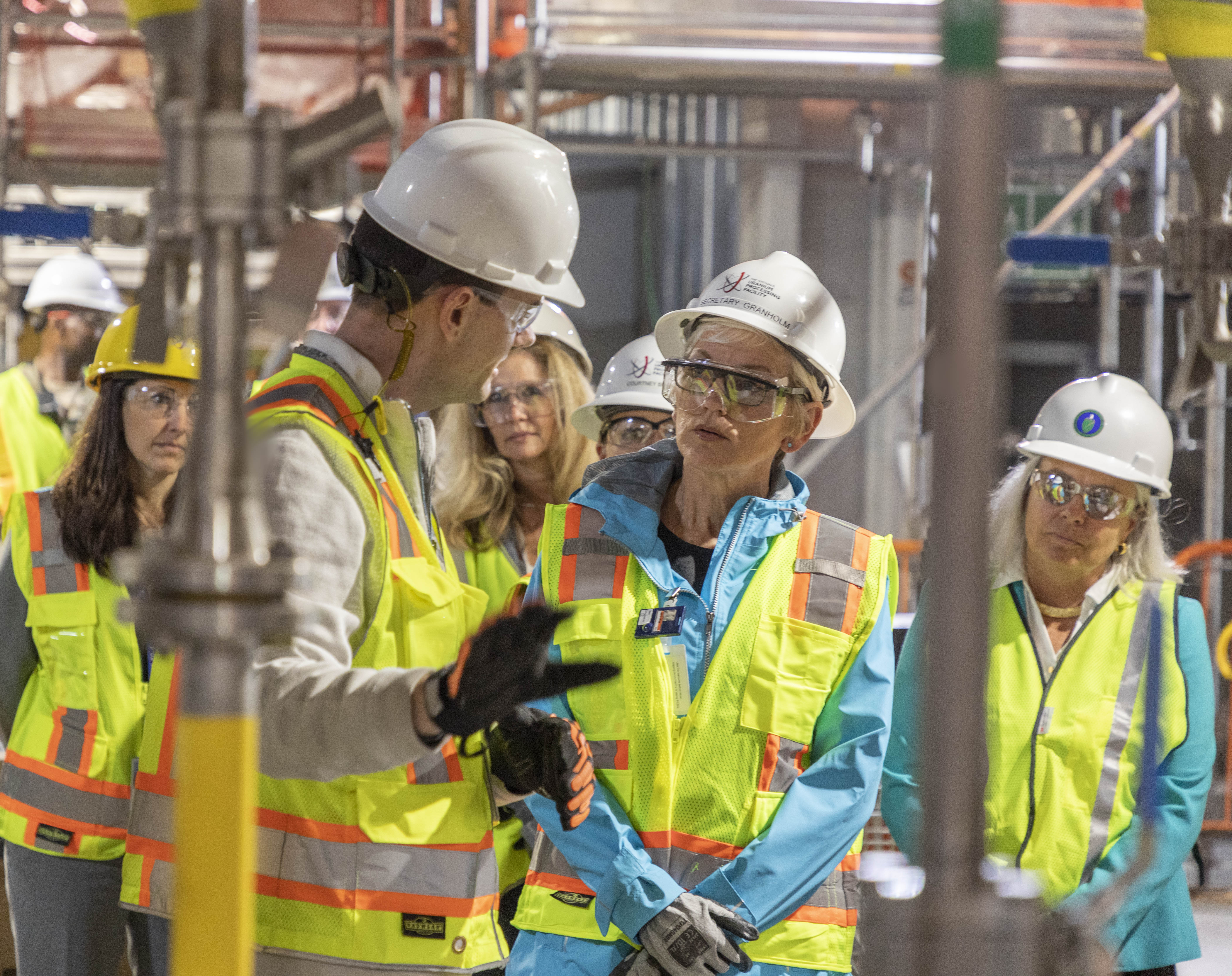 Secretary of Energy Jennifer Granholm visits the UPF Project 