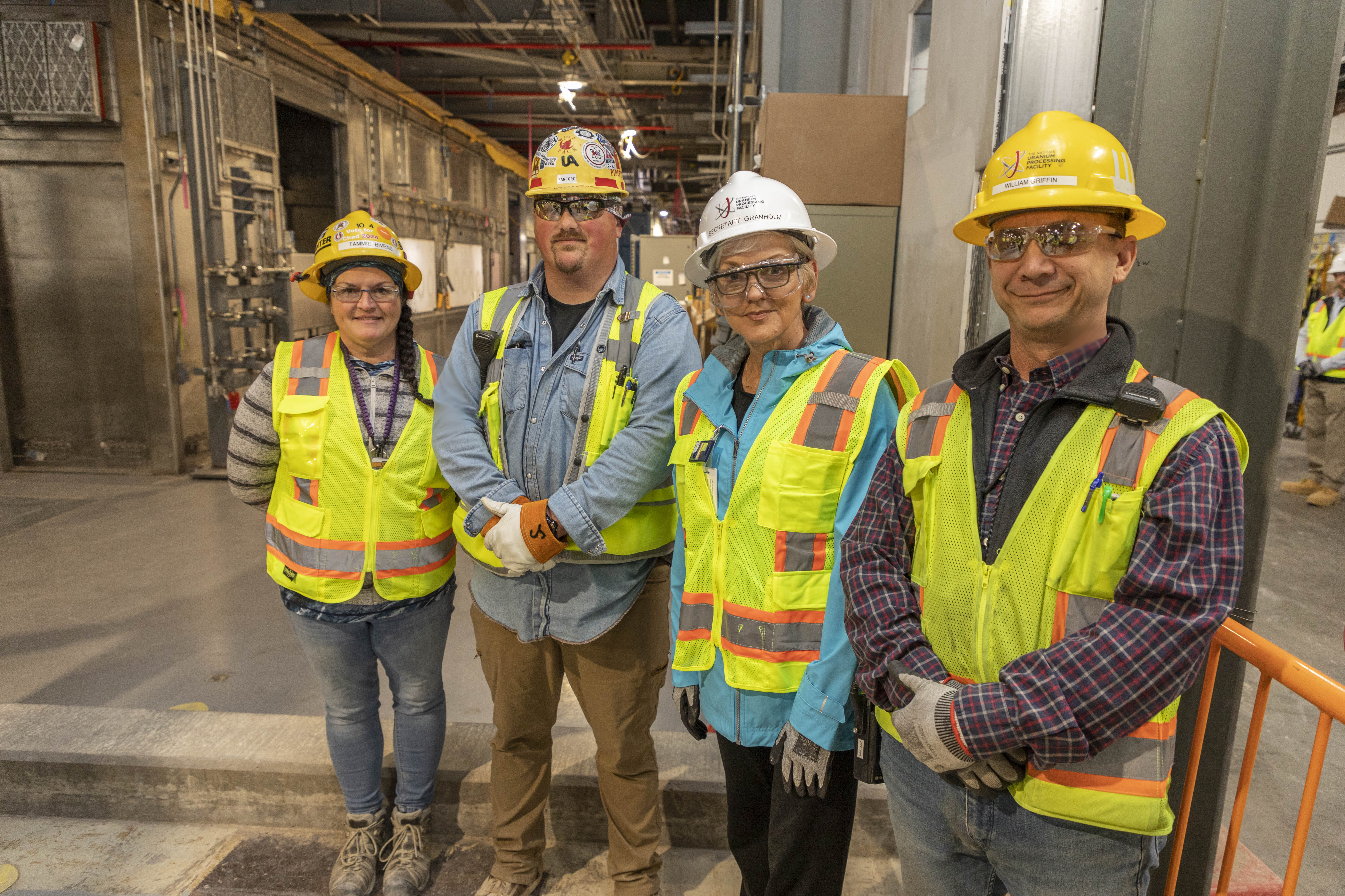 Secretary of Energy Jennifer Granholm visits the UPF Project 