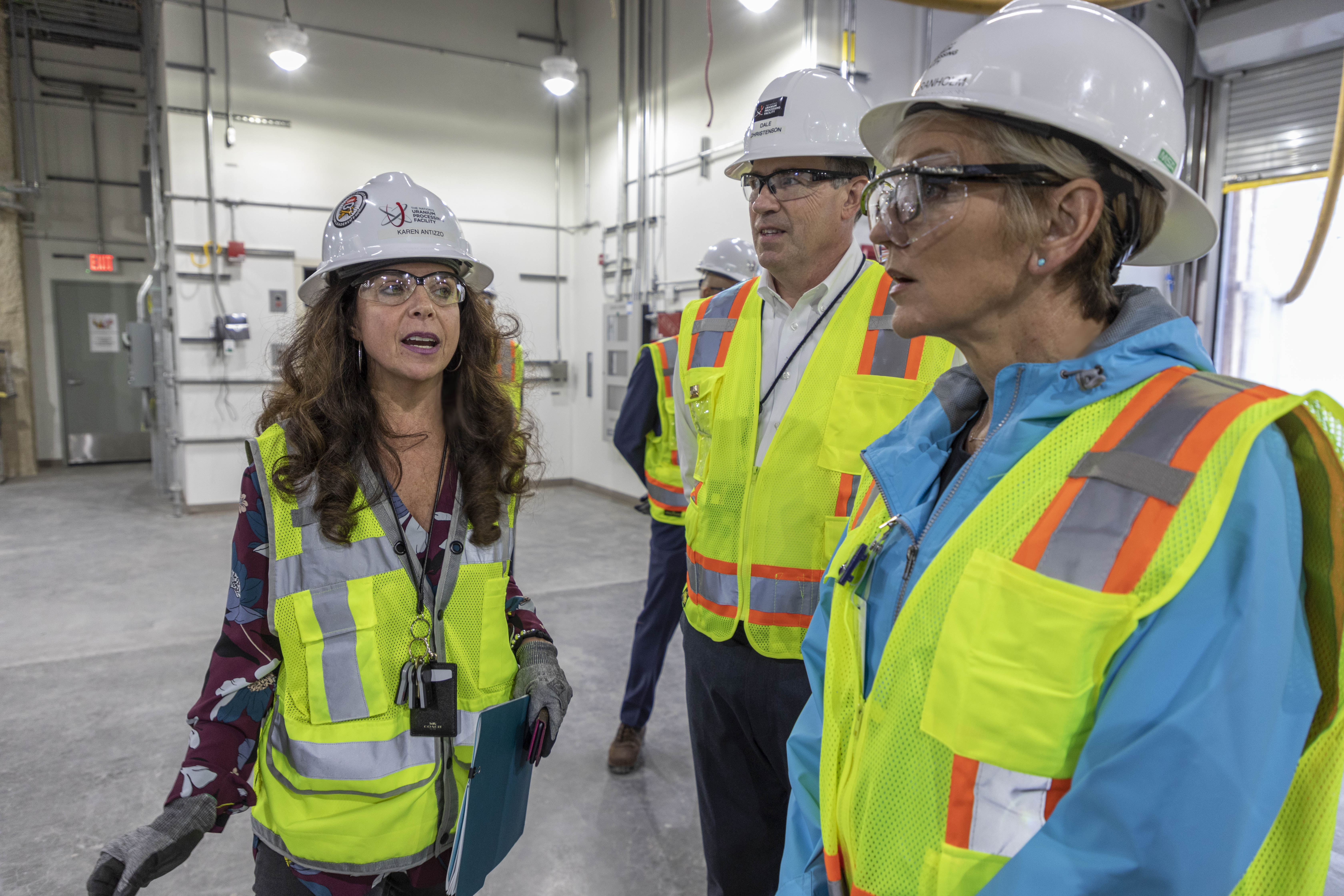 Secretary of Energy Jennifer Granholm visits the UPF Project 