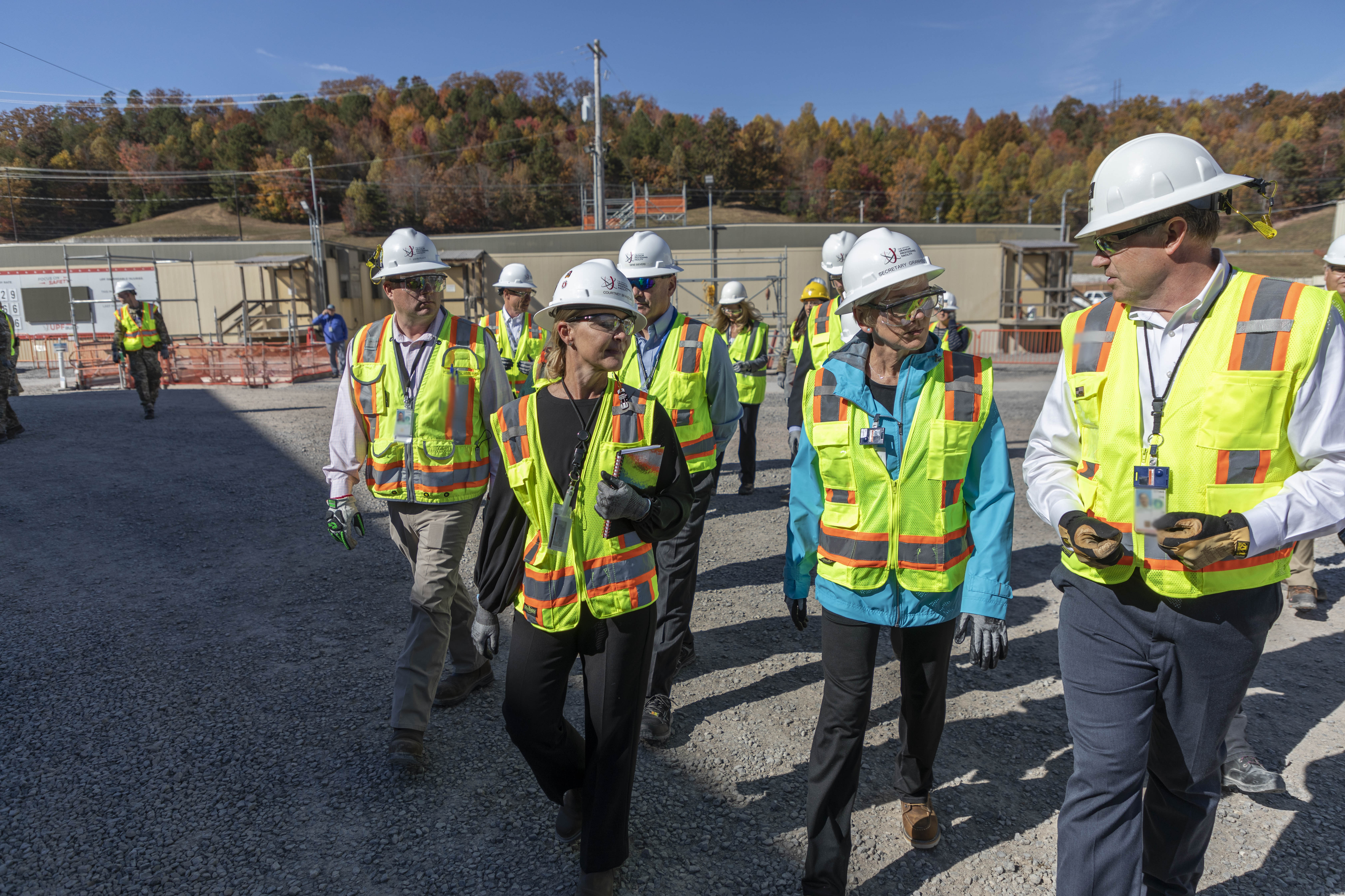 Secretary of Energy Jennifer Granholm visits the UPF Project 