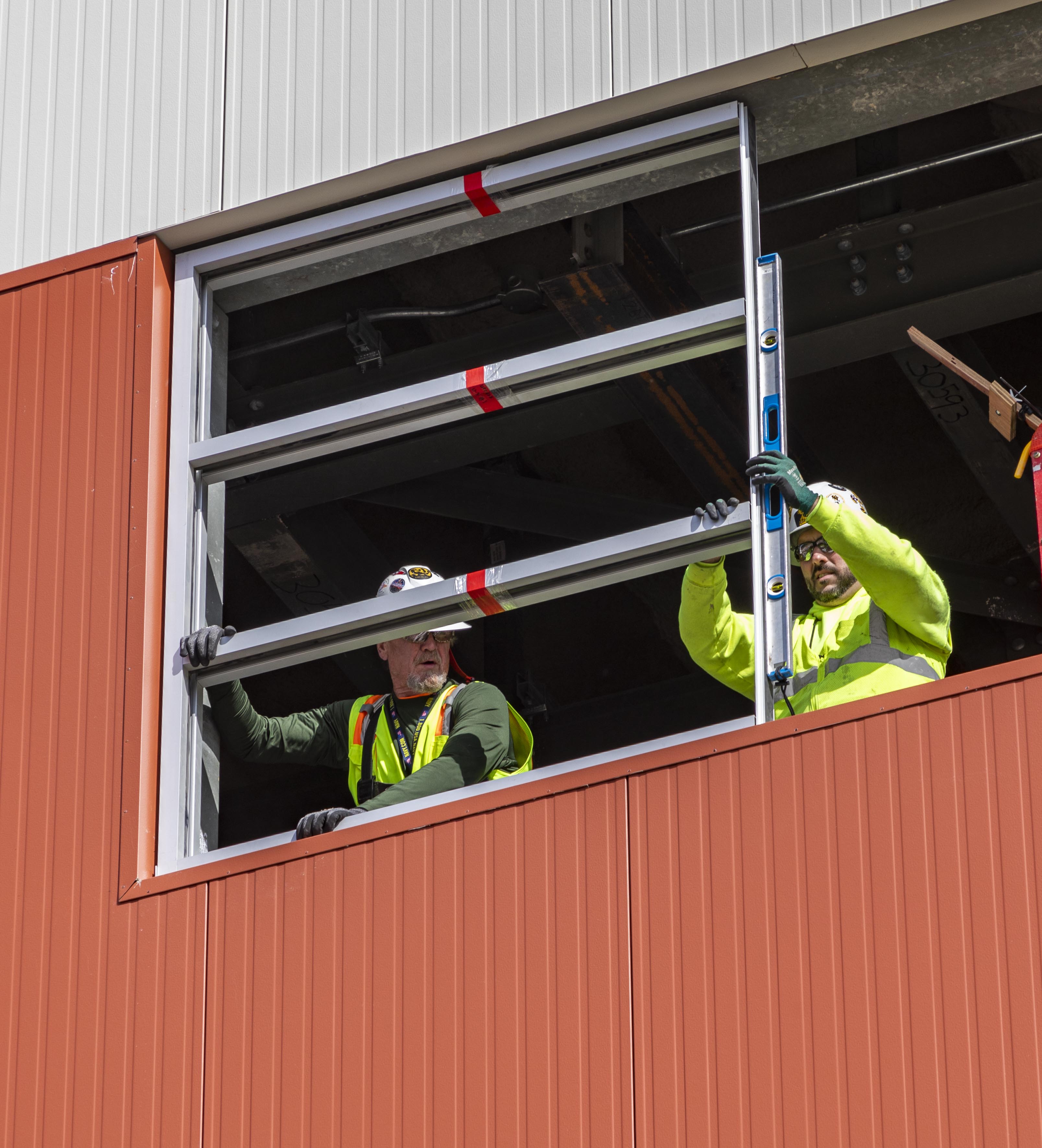 Personnel Support Building window installation 