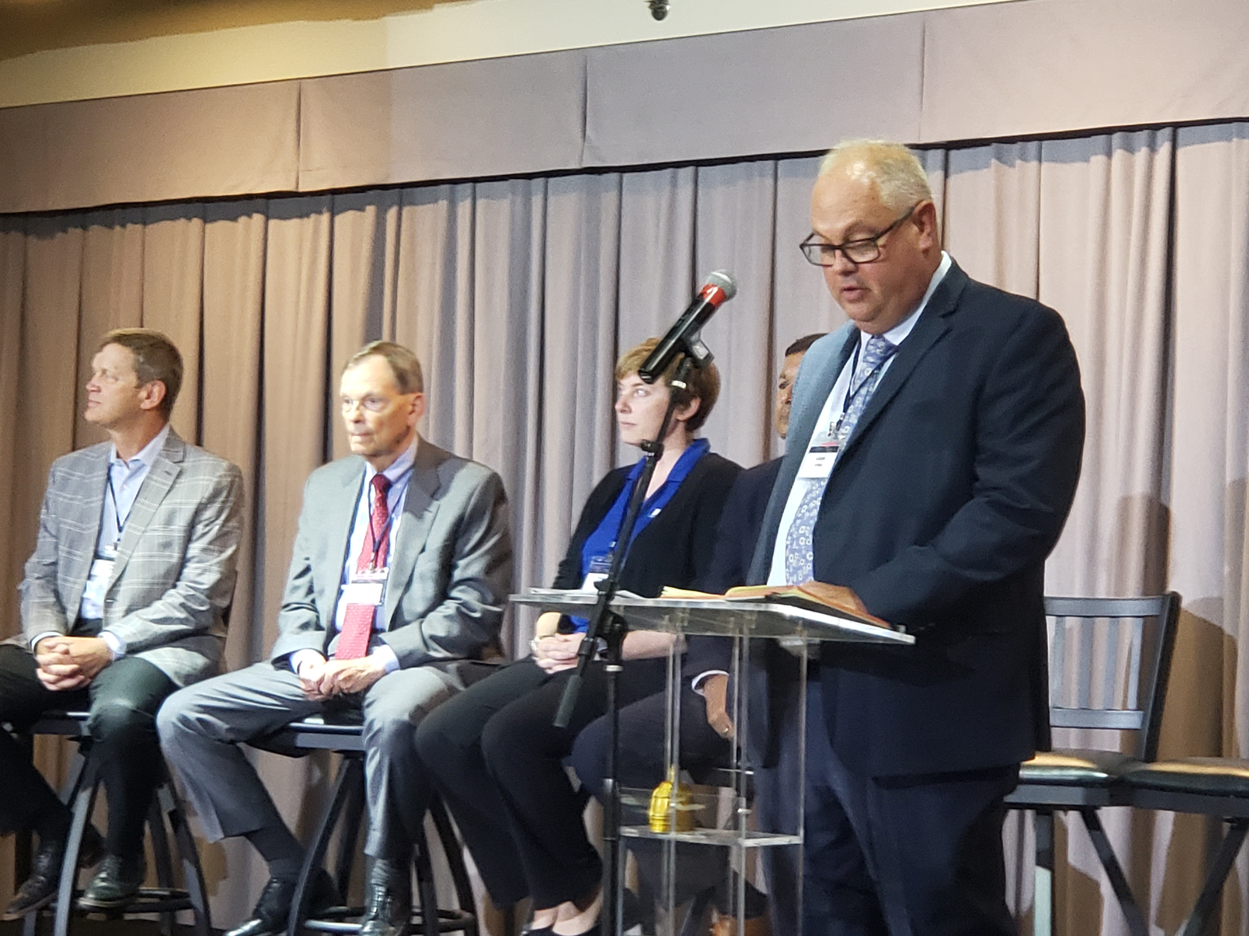 Lloyd Jollay addresses participants at the Nuclear Opportunities Workshop, presented by the East Tennessee Economic Council