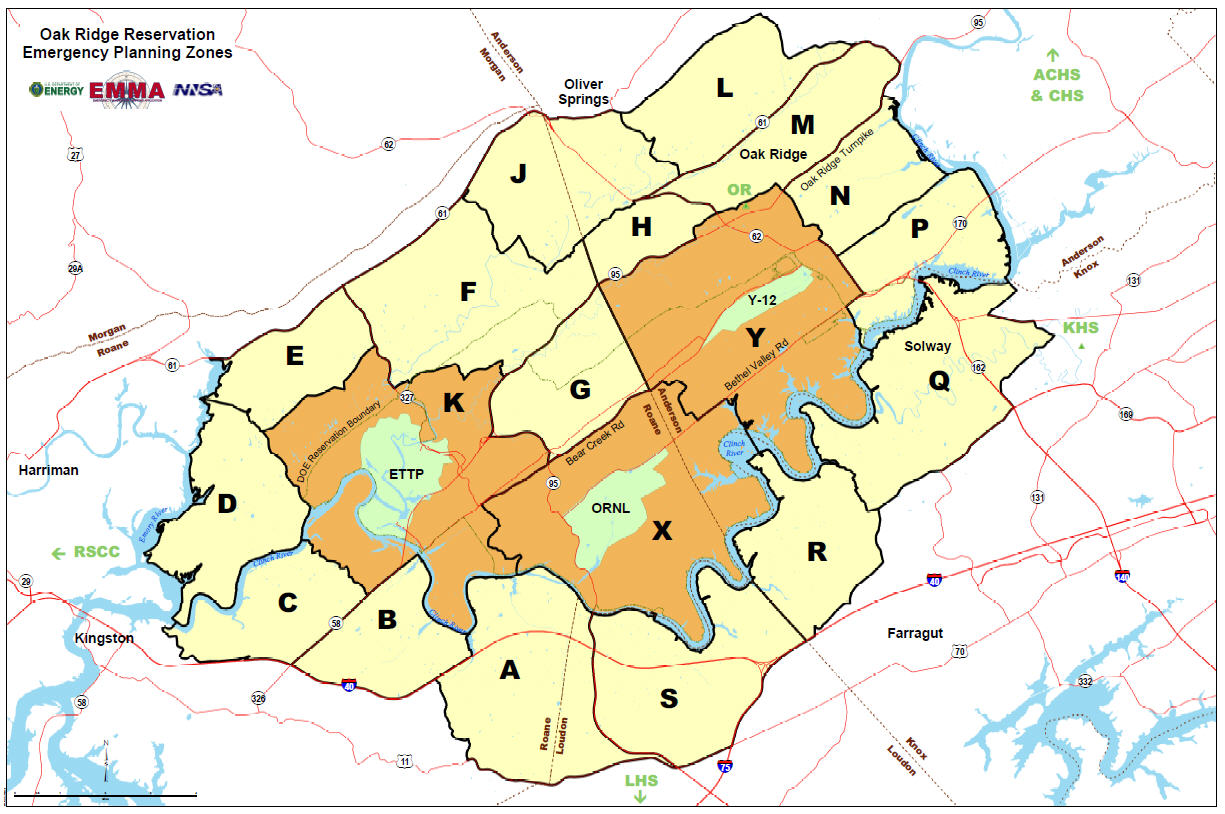 Oak Ridge Reservation EPI Planning Zones