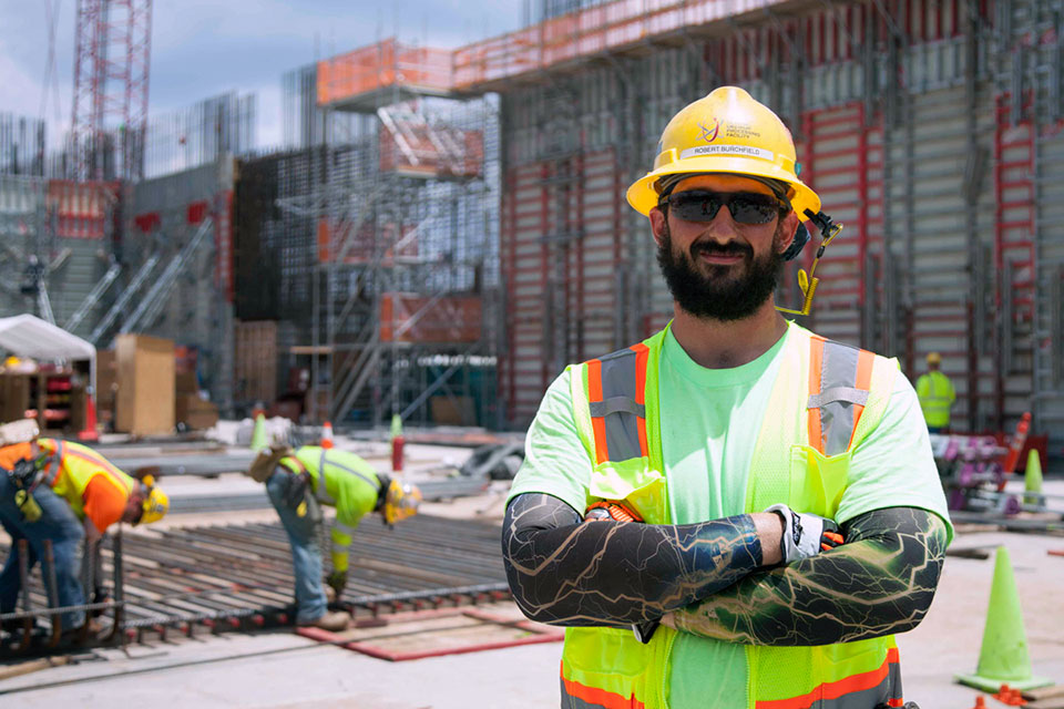 Uranium Processing Facility (UPF) Ironworker Robert Burchfield was chosen as Local 384’s Apprentice of the Year and represented the local union at the 30th Annual Outstanding Apprentice of the Year Competition in Atlanta, Georgia, placing third in rebar skills. 11,000 tons of rebar will be used while building UPF.