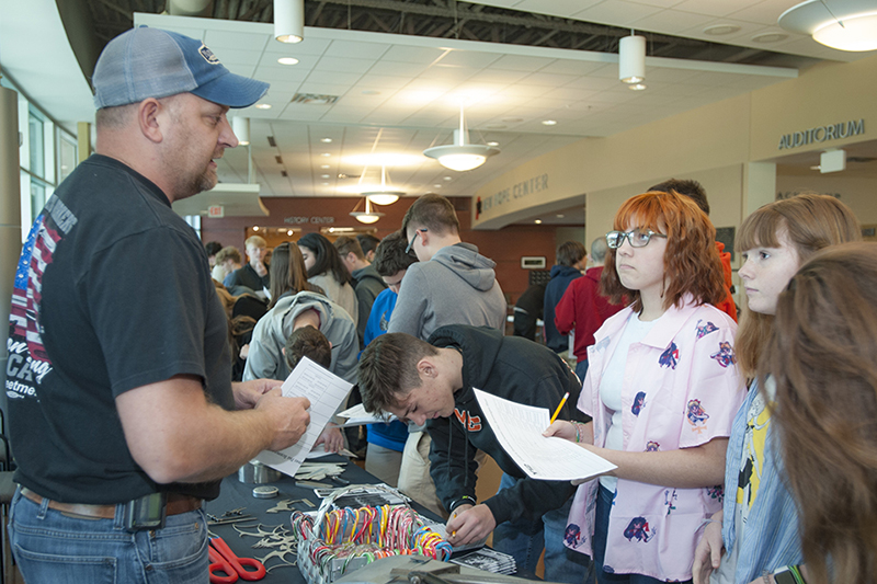 Members of the Atomic Trades and Labor Council and the Knoxville Building and Construction Trades Council share insight with students about career opportunities in the crafts/trades fields within the Nuclear Security Enterprise