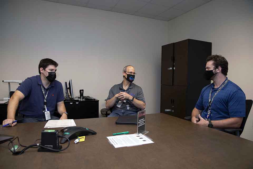 Joshua Schwartz (left), Chris Haught (center), and Dallas Moser