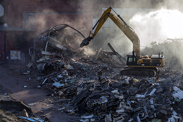 Demolition at the Biology Complex, October 2020 through February 2021