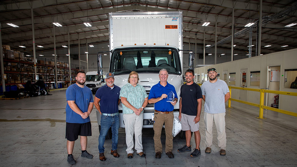 Materials Management has not had a motor vehicle incident in 5 years. They also received the Outstanding Organization Award for their performance in the 2025 Truck Driver Safety Demonstration.