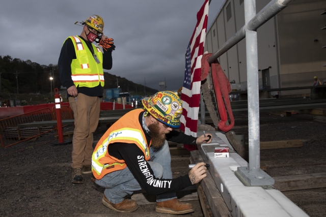 UPF placed the last piece of steel on the Salvage and Accountability with a topping out ceremony on October 26, 2020.