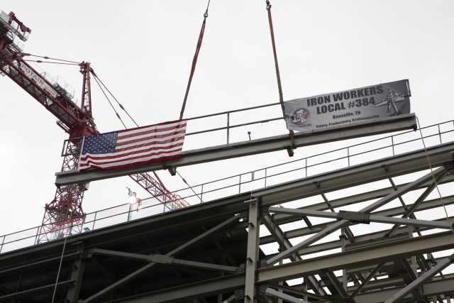 UPF placed the last piece of steel on the Salvage and Accountability with a topping out ceremony on October 26, 2020.