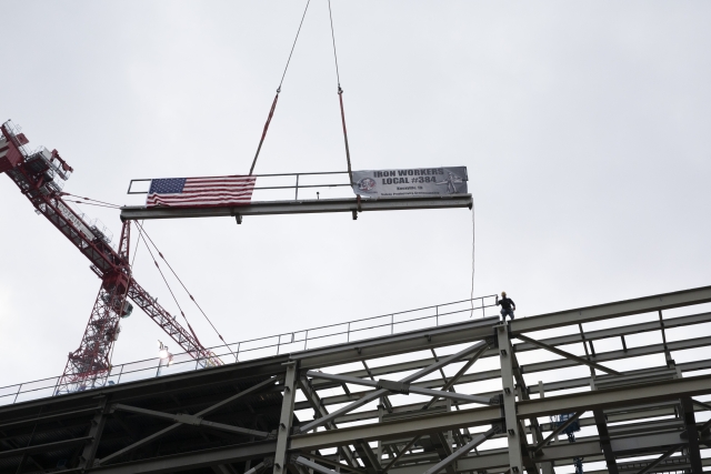 UPF placed the last piece of steel on the Salvage and Accountability with a topping out ceremony on October 26, 2020.