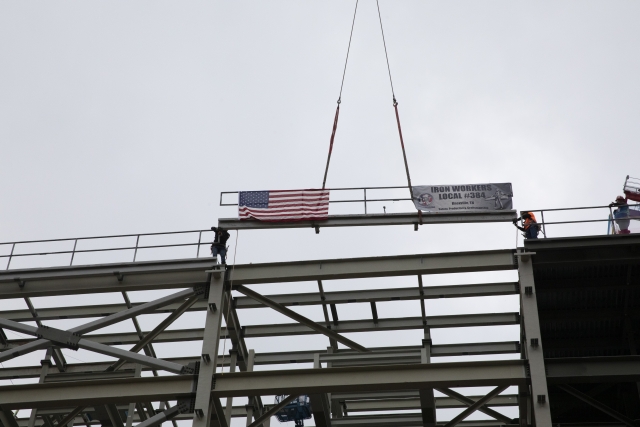 UPF placed the last piece of steel on the Salvage and Accountability with a topping out ceremony on October 26, 2020