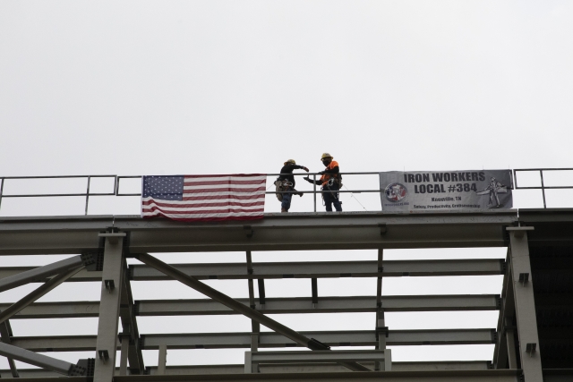 UPF placed the last piece of steel on the Salvage and Accountability with a topping out ceremony on October 26, 2020.