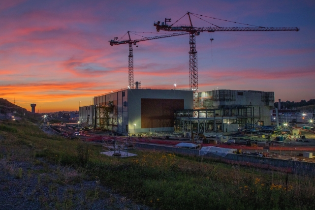 A beautiful East Tennessee sunrise over the Uranium Processing Facility Project