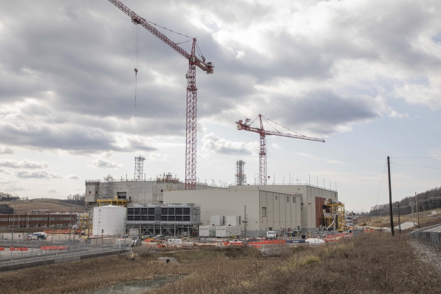 UPF Construction Site showing Fire Tank Pump House Progress—late-January 2022