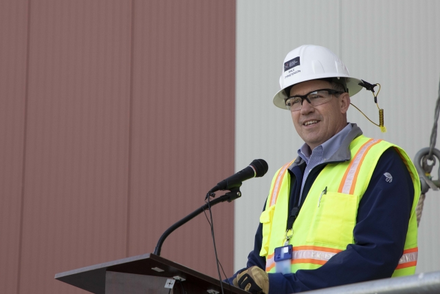 UPF NNSA Federal Project Director Dale Christenson at the UPF “In the Dry” Ceremony 