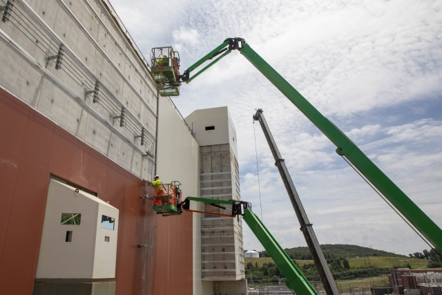 Main Process Building siding installation 