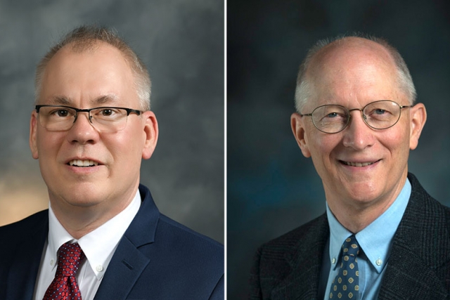 Neil Koone (left) at the Pantex Plant was chosen as a new Electromagnetics Fellow. John Prazniak is the new Uranium Fellow at Y-12 National Security Complex. 