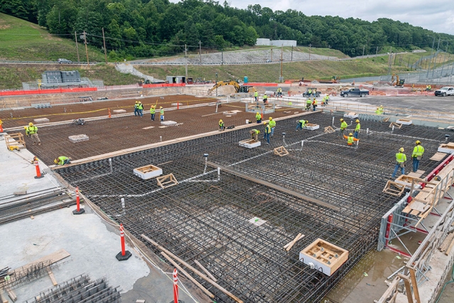 Work is progressing on the Mechanical Electrical Building.