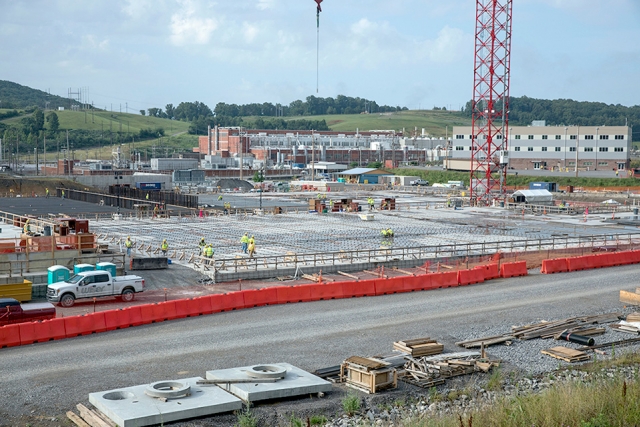 Rebar installation has begun on the Main Process Building and the Salvage and Accountability Building.