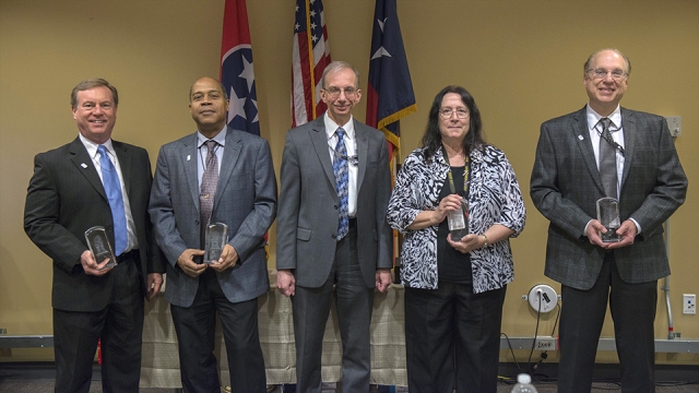 From left: Glenn Pfennigwerth, Alan Moore, Morgan Smith, Lorelei Woods, and Vincent Lamberti at the 2018 CNS Fellows Colloquium