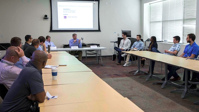 Y-12’s Early Career Group receives advice from three members of the CNS Executive Leadership Team (Linda Bauer, Bill Tindal, and Dave Beck).